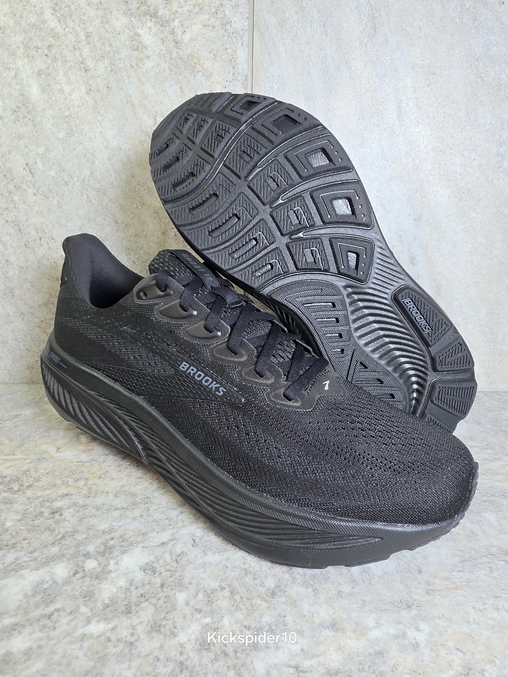 Brooks Ghost 17 Mens Size 11 EXTRA WIDE 2E Triple Black Running Shoes 1104424E